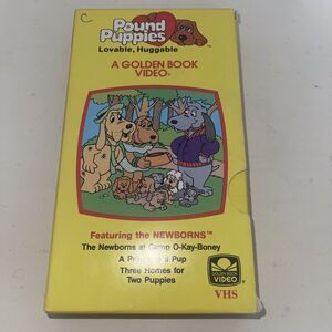 Golden Book: Pound Puppies Tales Kids Cartoon Featuring The Newborns VHS, 1987